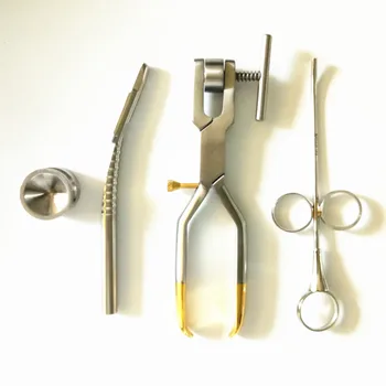 1 Sada 4PCS Kosti Drvič kostí Mlyn kosti Morselizer Zubný Implantát, Zubné Nástroje z Nehrdzavejúcej Ocele