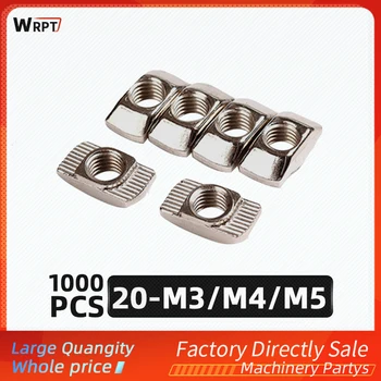 1000 ks/ 3D tlačiarne diely M3/M4/M5 uhlíkovej ocele T-matice upevnenia hliníkové konektory pre 2020 priemysel špecifické o tom, kedy