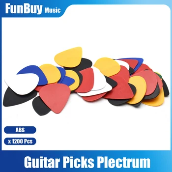 1200pcs Matný Hladký ABS Gitara Vybrať Štandardné Plectra Multi Color Tipov pre Gitaru, Bass Drumbľa 0.46 mm