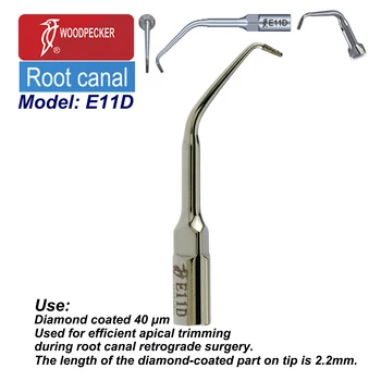 1pcs Ďatľa Zubné Ultrazvukové Scaler Tipy Diamantová Koreňového Kanála Chirurgia Efektívne Apikálnej Orezávanie Fit UDS EMS E11D