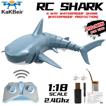 2.4 G diaľkové ovládanie žraloka loď simulácia hračka bazén kúpeľňa detská kúpeľ hračka shark nepremokavé ochranu