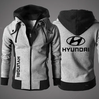 2021 Mužov je Nové na Jar a na Jeseň Hyundai Motor Logo Hoodie Sveter Športové Vytlačené Muž High Street Bunda, Sveter R