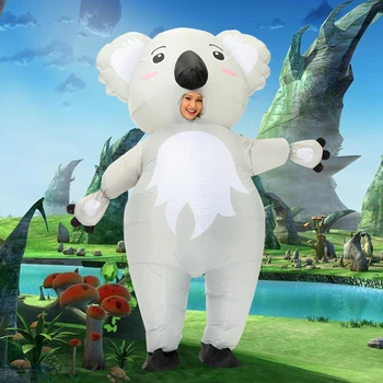 2022 Nový Štýl Detí Strany Kostýmy celého Tela Koala Nafukovacie Custume pre Dospelých Anime Vyhodiť Šaty Roztomilý Darček k Narodeninám