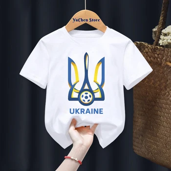 2022 Zábavné Ukrajina T-shirt Zábavné Chlapci Dievčatá T-shirts Dieťa Detí Anime Darček predstavujú Malé Dieťa Harajuku Oblečenie,Drop Ship
