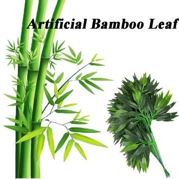 20PCS Umelé Bambusových Listov Simulácia Plastové Bambusové Listy Falošné Pobočiek Na Svadobné Ozdoby Domov, Záhrady, Kancelárie Dekorácie