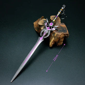 22 cm Genshin Vplyv hra 4-hviezdičkový jednou rukou meč Humínové meč zliatiny zbraň model prívesok ornament hračka