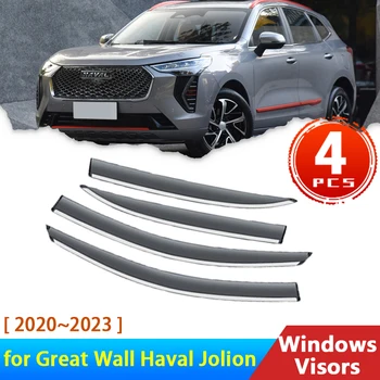 4x Auto Windowa Clony proti oslneniu pre Veľký Múr Haval Jolion 2020~2021 2023 2022 Príslušenstvo Lamely Dážď Obočie Stráže Clonu Protector