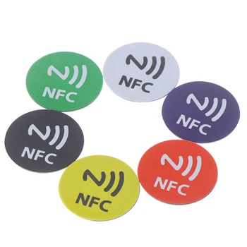 6pcs/veľa NFC Tagy Nálepky Anti Kovové Ntag213 Samolepiace Etikety Kovové Nálepky