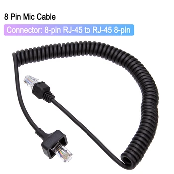 8 Pin Mikrofón Kábel Kábel Ručné Reproduktorový Kábel Ťažkých Stočený Walkie Talkie Diely pre Kenwood KMC-32 KMC-35 KMC-36 MC-59