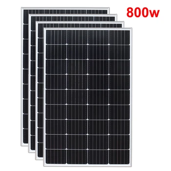 800w 600w 400W Sklo Solárny Panel Pevné Monokryštalické Bunky Fotovoltaického Systému pre Domáce Strechu Auta Balkón Loď EÚ USA Sklade
