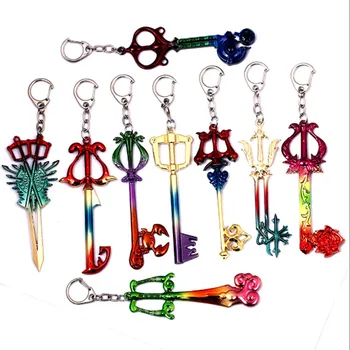 Anime Kingdom Hearts keychain Oathkeeper Keyring Farebné prívesok Prívesok Charm Cosplay Šperky, Darček Pre Pripomienku llaveros