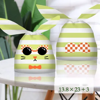 AQ 2022 Zelený Pruh Nosiť Okuliare Orange motýlik Cool Little Bunny Vzor Strana Sušienky Dezert DIY Dlho Králik Ucho Balení Taška