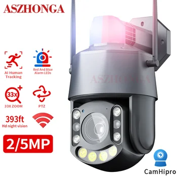 ASZHONGA 4G 5MP Vonkajšia IP Kamera WIFI Laserová IČ 120m AI Auto Tracking 33X Zoom Bezdrôtový PTZ Speed Dome CCTV Kamery ICSEE