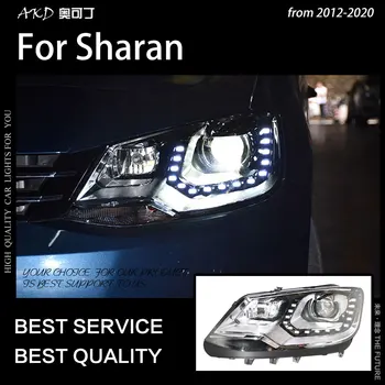 Auto Styling Head Lampa na Sharan Svetlomety 2012-2020 Sharan LED Reflektor MPV DRL Hid Angel Eye Bi Xenon Lúč Príslušenstvo