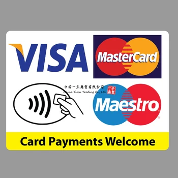 Bezkontaktné Platby Kartou Nálepky Kreditná Karta Taxi Obchod Visa Mastercard A Maestro