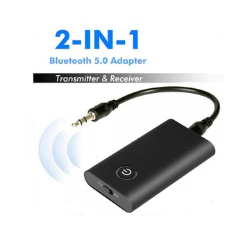 Bluetooth 5.0 Vysielač a Prijímač 2-v-1 Bezdrôtovej Audio Aux 3,5 mm Adaptér