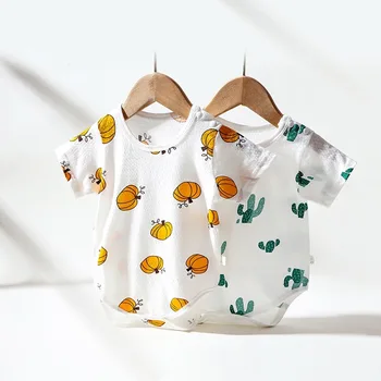 Cartoon Letné Baby Kombinézach Telo chlapčeka Dievča Oblečenie Sady Novorodenca Krátky Rukáv Detské Oblečenie Produkty Jumpsuit Unisex 0-12M