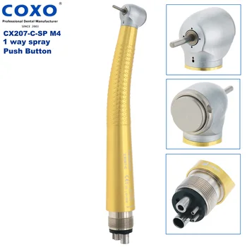 COXO Pôvodného Produktu Zubná Vysokorýchlostné 4 Diery Farby Keramických Ložísk Vzduchu Turbíny Botton Handpiece