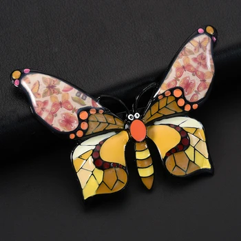 D&Rui Krásne Šperky Smalt Motýľ Brošňa Oblečenie pre Ženy, Deti Príslušenstvo Starožitné Kovové Hmyzu Tvare Brošne & Pinov