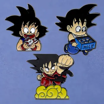 Dragon Ball Super Saiyan Sun Wukong Anime Preklopke Kolíky Batoh Džínsy Smalt Brošňa Pin Ženy Módne Šperky Darčeky Cartoon Odznak