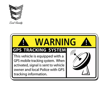 EARLFAMILY 13 cm X 7 cm GPS Sledovanie Proti Krádeži Vozidla Bezpečnostný Systém Varovania Samolepka Alarm Auto Truck Nepremokavé Auto Samolepky