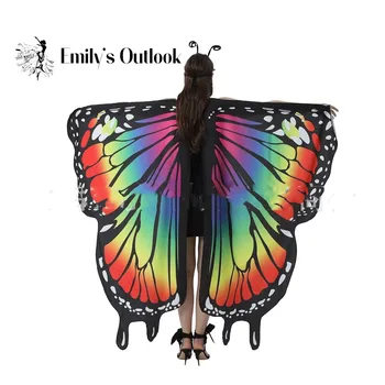 Hot Predaj Ženy Halloween Party Motýlích Krídel Šatka pre Dievčatá Dospelých Festival Kostým Nosiť Šaty Do Kapského