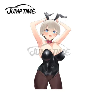 JumpTime 13 x 3.8 cm Bunny Dievča Uzaki Hana Oppai Uzaki-chan Wa Asobitai Motocykel, Auto Nálepky Anime Odtlačkový Všetky Typy Vozidiel
