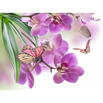 Kvet Orchidea DIY Výšivky Cross Stitch 11CT Súpravy Plavidlá, Vyšívanie, Nastaviť Vytlačené Plátno Bavlnené Vlákno Domáce Dekorácie Predaj