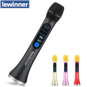 Lewinner L-899 Bezdrôtový Mikrofón 30W Mic Karaoke stroj Profesionálne Bluetooth Ručný Prenosný Reproduktor KTV Prehrávač