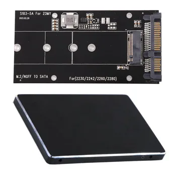 M. 2 NGFF Msata SSD Na SATA 3.0 2.5 Adaptér M2 PCI SSD Converter Stúpačky Kartu Pridať Na Kartu až do 6Gps B Kľúč 2230/2242/2260/2280