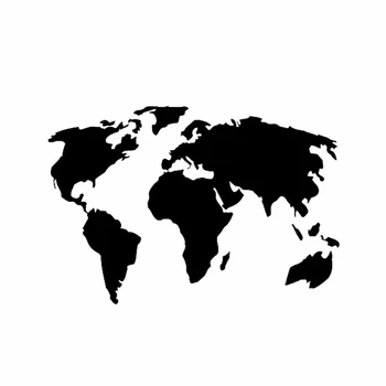 Mapa sveta Osobnosti Auto Nálepky opaľovací Krém Odtlačkový Notebook Truck Motocykel, Auto Dekorácie, Doplnky PVC,18 cm*12 cm