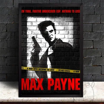 Max Payne Hra Plagát Hot Akčná Hra Série Umelecké Plátno Na Maľovanie Na Stenu Obrázok Tlače Bar, Obývacia Izba, Domáce Dekorácie Darček Cuadros