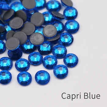 Multi-farebné Capri Blue Hot Fix Drahokamu Crystal Super Lesk Kamienkami Žltá Žehlička na Kamienkami na Odev, Textílie