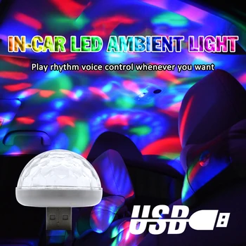 NOVÝ Multi Color Mini USB LED Auto vnútorné Osvetlenie Auta Atmosféru Svetlo Neón Farebné Lampy Zaujímavé Prenosné Príslušenstvo