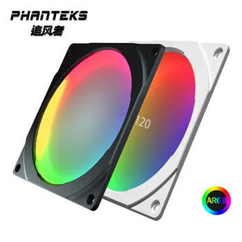 Phanteks 120MM ABS 5V 3PIN Takmer ARGB Farebné LED Rainbow Ventilátor Clona Kompatibilná 12cm Ventilátor/Synchrónne Doska,Čierna,Biela