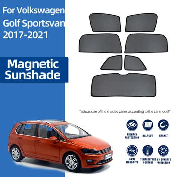 Pre Volkswagen VW Golf Sportsvan na roky 2014-2020 Zadné Bočné Okná slnečník Clonu Magnetické Auto Slnečník Predné Sklo Rám Opona