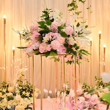 Prispôsobiť 40 cm umelé ruže svadobný stôl dekor kvet loptu centerpieces pozadie dekor strany tabuľka kvetinový cesty vedú kvet