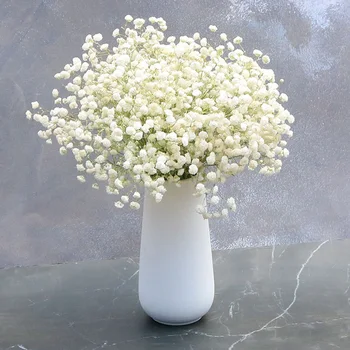 prírodné sušené biela farba dieťa dych kvetinové kytice,&baby dych kvet Strapcov&sušené babysbreath bouquests strapcov