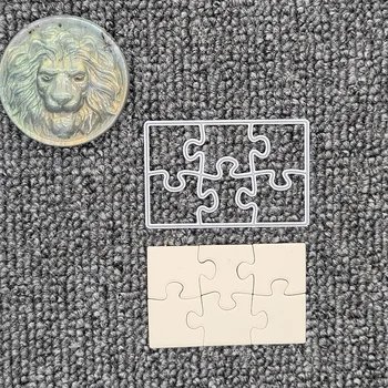 Puzzle, Pohľadnice Rezanie Kovov Die Zápisník Razba Papercutting Ručné Rezanie obal Materiálu DIY Zomrie Rez