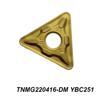 Pôvodné TNMG 220416-DM TNMG220416-DM YBC251 Spracovanie Ocele Trojuholníkové Nudné Frézy CNC Nástroj na Vonkajšie Sústruženie Držiak na Karbid