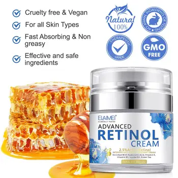 Rozšírené Retinol Face Cream Anti-Aging Odstrániť Vráskam, Spevňujú, Zdvíhacie Bielenie, Leštenie Hydratačná Starostlivosť o Pleť Tváre 50ml