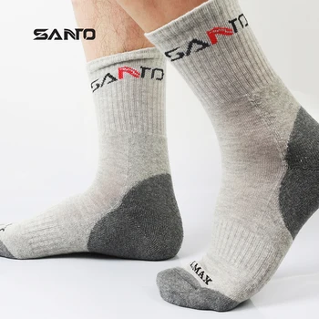 Santo Quick-dry Priedušná Horské bicykle, Cyklistické Ponožky Coolmax Bavlna Mužov Cyklistické Ponožky Racing Sport Bežecká Obuv Veľkosť(39-44)