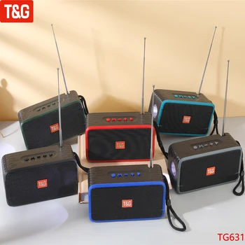 T&G TG631 FM Rádio Vodotesný Reproduktor Solárne Bluetooth Reproduktor Prenosný Reproduktor Bezdrôtové Vonkajšie Rukoväť Baterka Reproduktory