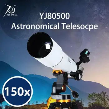 TOPOPTICAL 80500 Astronomické Profesionálny Ďalekohľad s Vysokým Rozlíšením Refractor 80mm Silný Monokulárne pre Deti, Dospelých, Camping