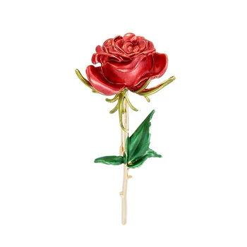 Wuli&baby Klasické Smalt Ruže Kvet Brošňa Pre Ženy Zliatiny 4-farebné Ruže Kvet Svadby Úrad Bežné Brošňa Darov Kolíkmi