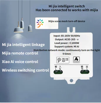 Xiaoai spolužiaka, hlasové ovládanie scény on-off zariadenie Mijia WiFi, intelligent light ovládanie hlasom domov vzdialený spínač modul