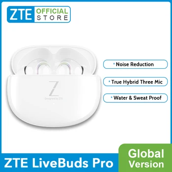 ZTE LiveBuds Pro TWS Bezdrôtové Slúchadlá Globálna Verzia 3MIC Zníženie Hluku 24H Dlhá výdrž Batérie, 65ms GameMode Smart Touch IPX4
