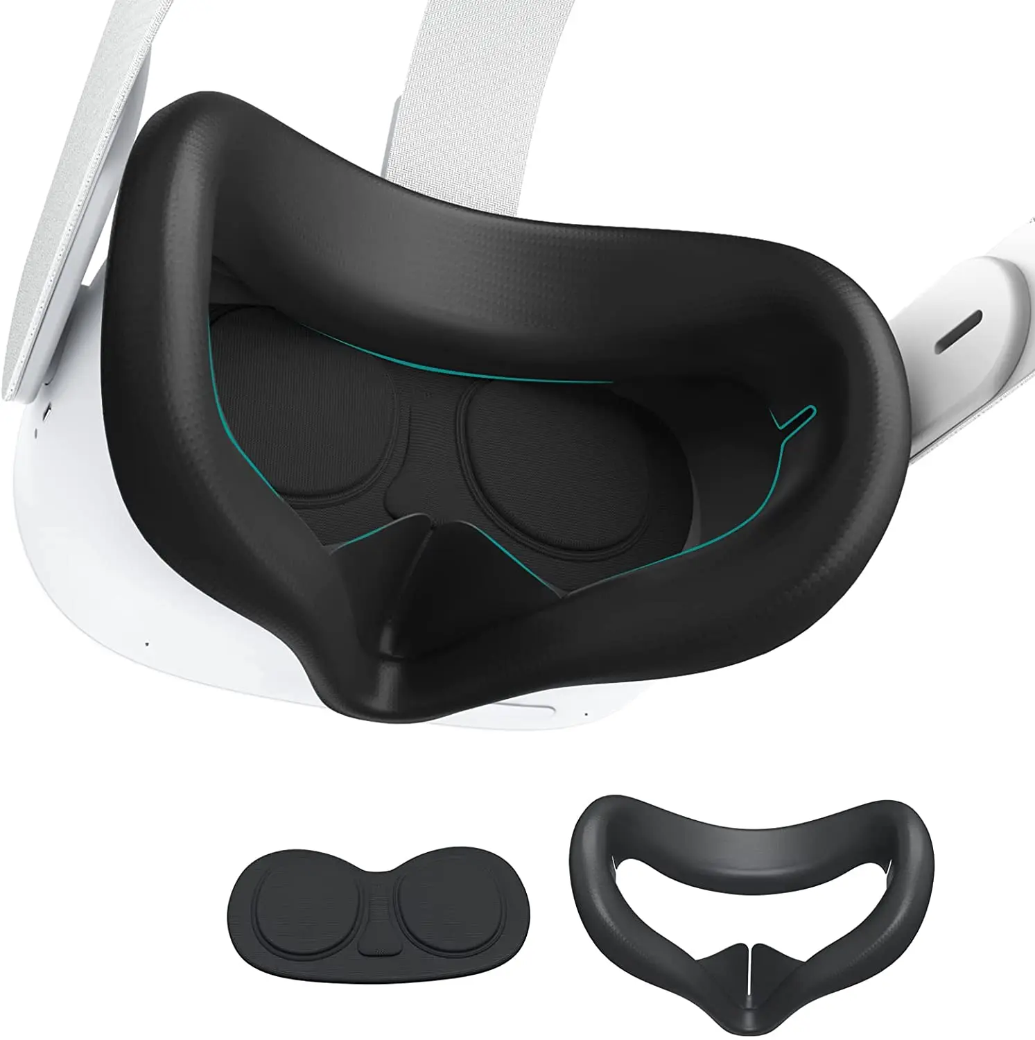 Pre Meta/Oculus Quest 2 Prípad VR bočný Kryt Objektívu Pad Umývateľný Silikónová Maska VR Headset Oko Pokrytie Pre Oculus Quest 2 Príslušenstvo Obrázok 0