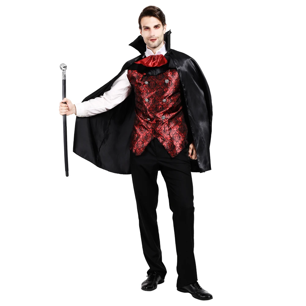 Eraspooky 2019Scary Dracula Rodiny Cosplay Smrti Upír Plášť Halloween kostýmy pre Dospelých, Detský Karneval, Party Skupiny Maškarný Obrázok 1