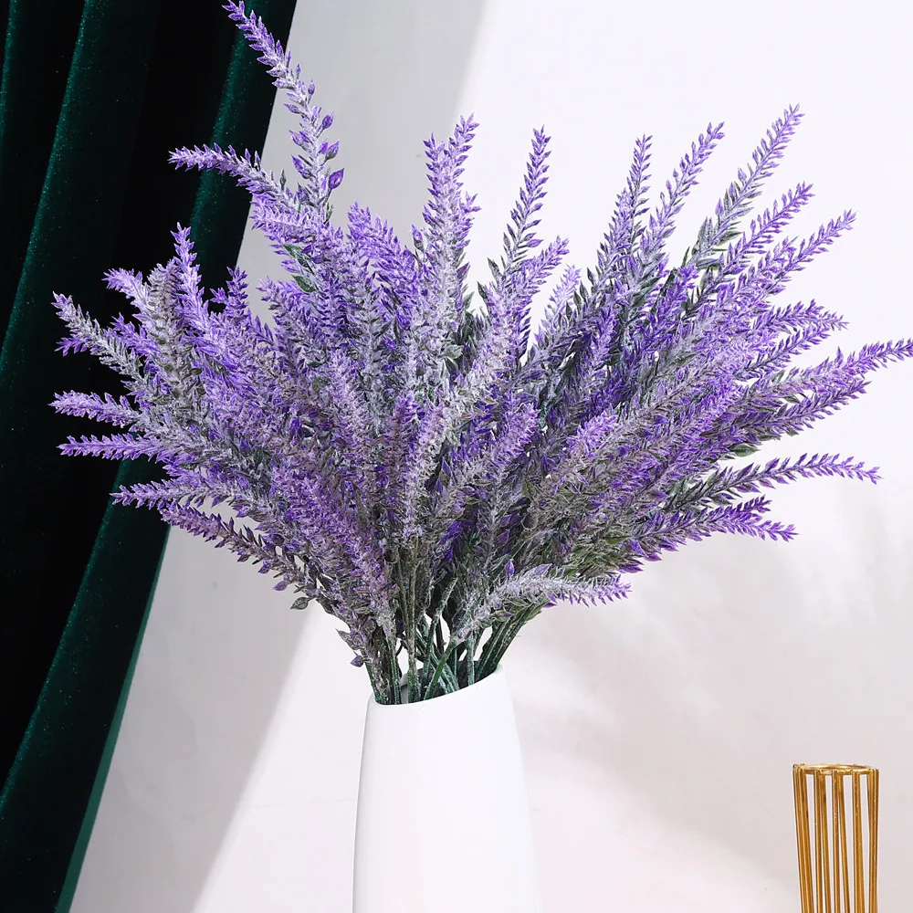 5 Vidlica Romantický Provence Levandule 36 cm Umelé FlowersPlastic Svadobné Dekoratívne pre Decor Zrna Vianočné Falošné Rastlín Obrázok 1